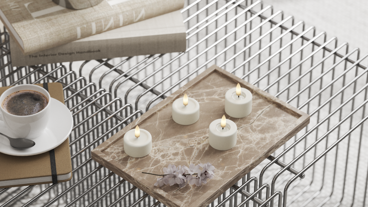Natural faith LED Jumbo Tealight candle With Wetlook ™ design