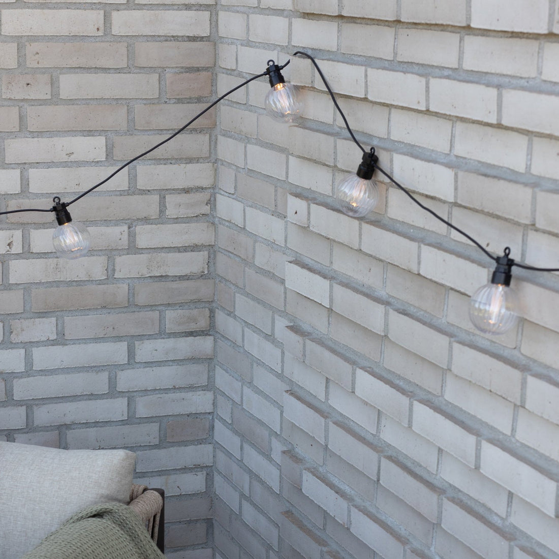 Deluxe Homeart Eksklusiv stribede lyskæde Ø8 startsæt Lyskæde 1