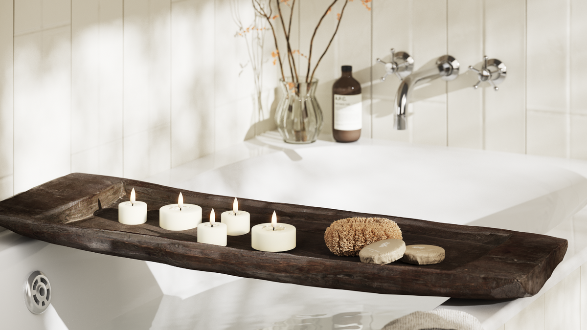 LED de vida real Vela de chá Com design wetlook ™