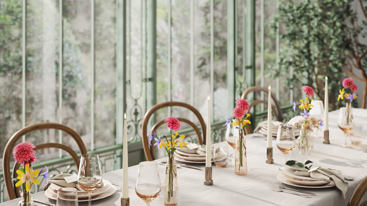 Natural faith LED Shiny Dinner candle 