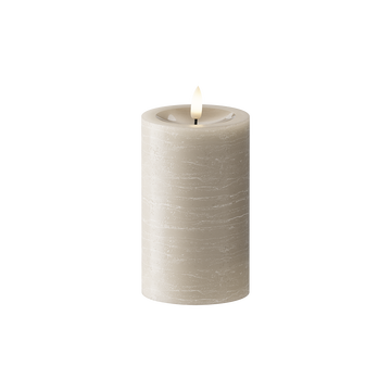 LED Pillar candle Ø 7.5 x 12.5 cm Sand