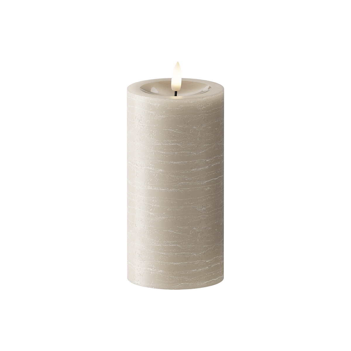 LED Pillar candle Ø 7.5 x 15 cm Sand