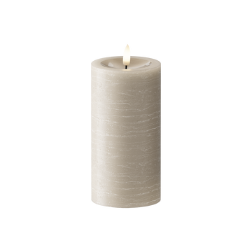 LED Pillar candle Ø 7.5 x 15 cm Sand