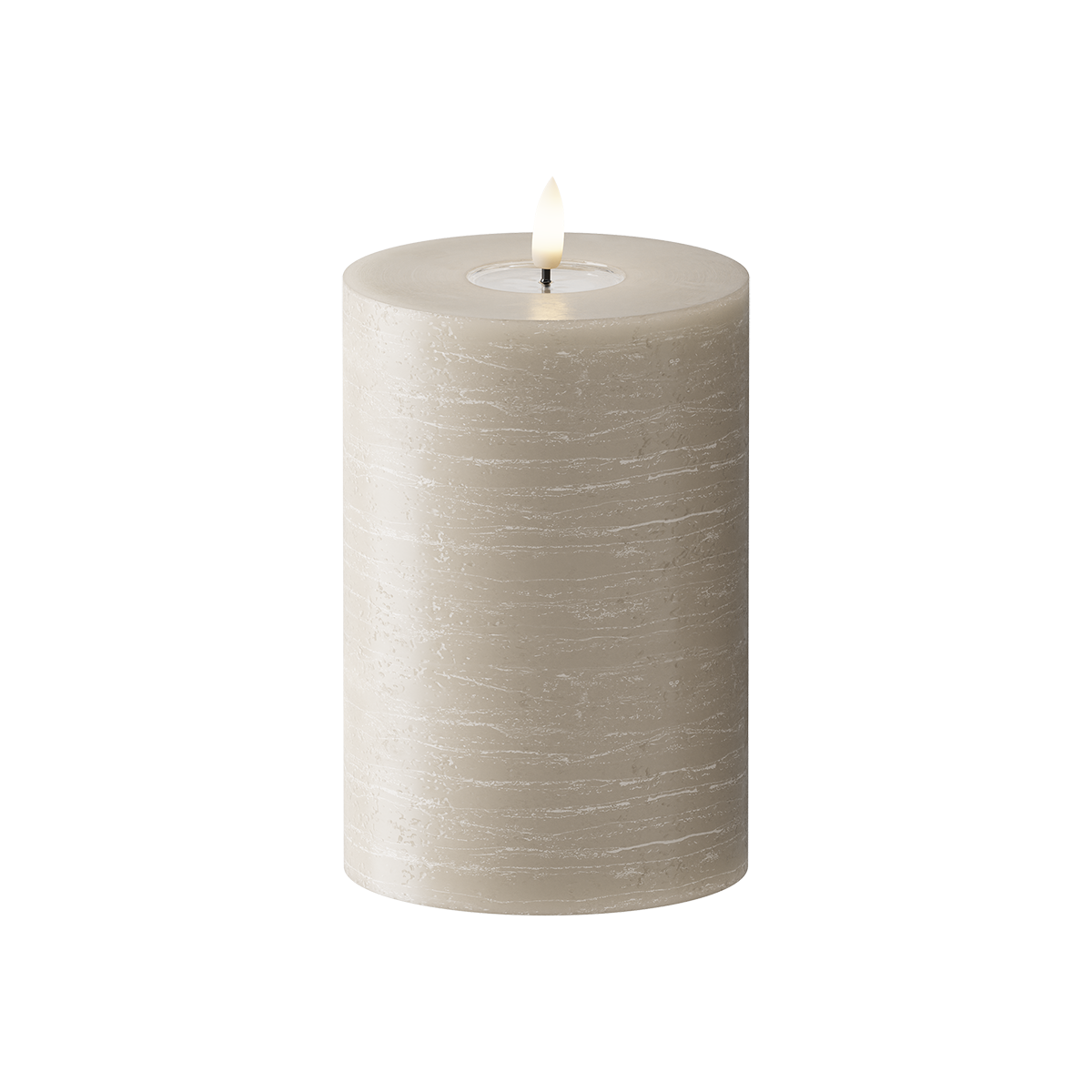 LED Pillar candle WetLook Ø 10 x 15 cm Sand