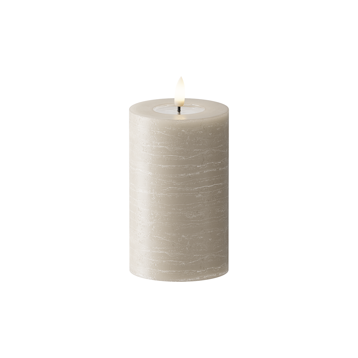 LED Pillar candle WetLook Ø 7.5 x 12.5 cm Sand