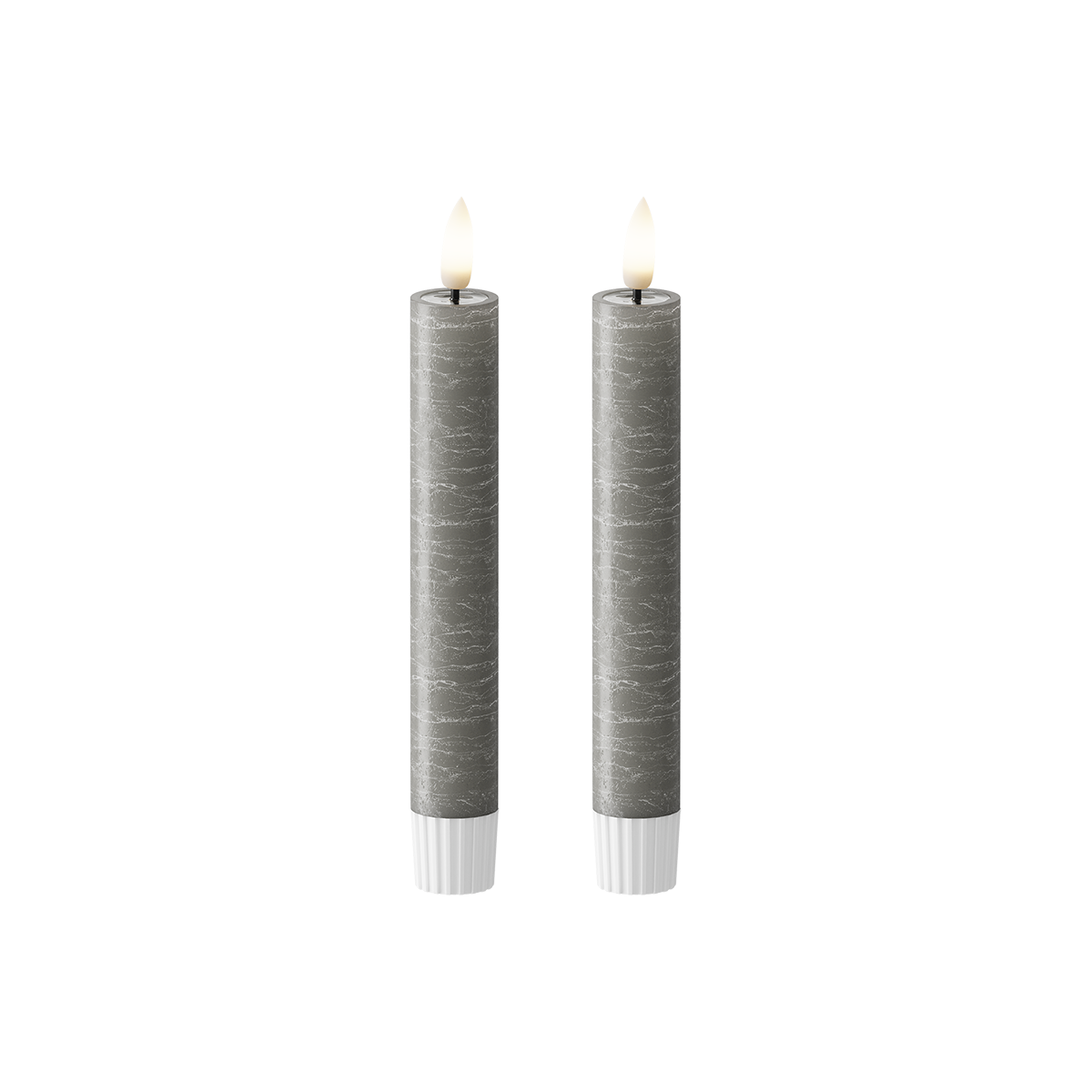 LED Dinner candle WetLook Ø 2.2 x 18.5 cm Dark grey