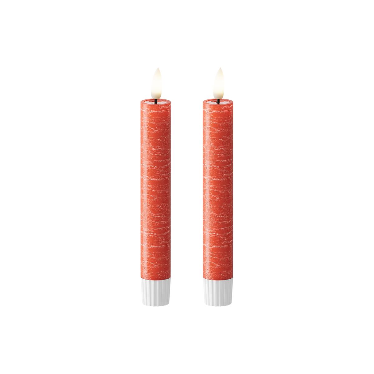 LED Dinner candle WetLook Ø 2.2 x 18.5 cm Red