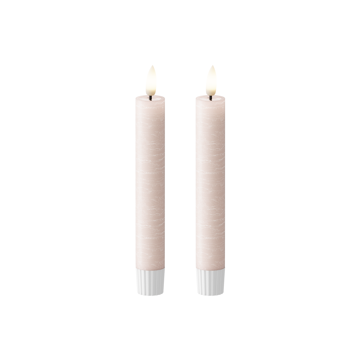 LED Dinner candle WetLook Ø 2.2 x 18.5 cm Pink