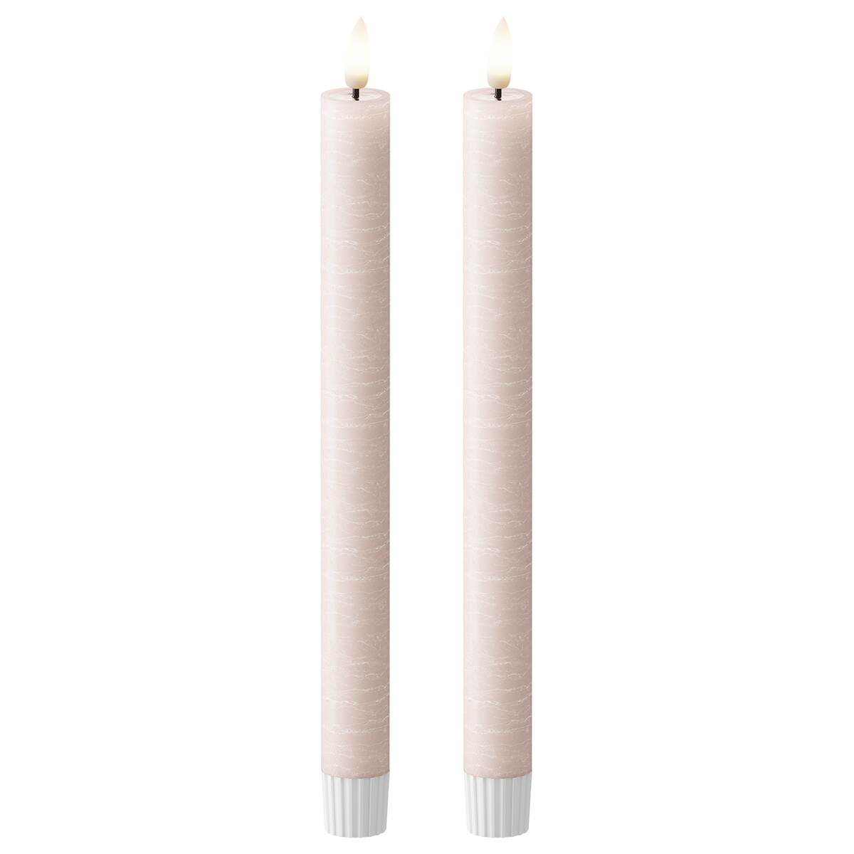 LED Dinner candle WetLook Ø 2.2 x 24.5 cm Pink