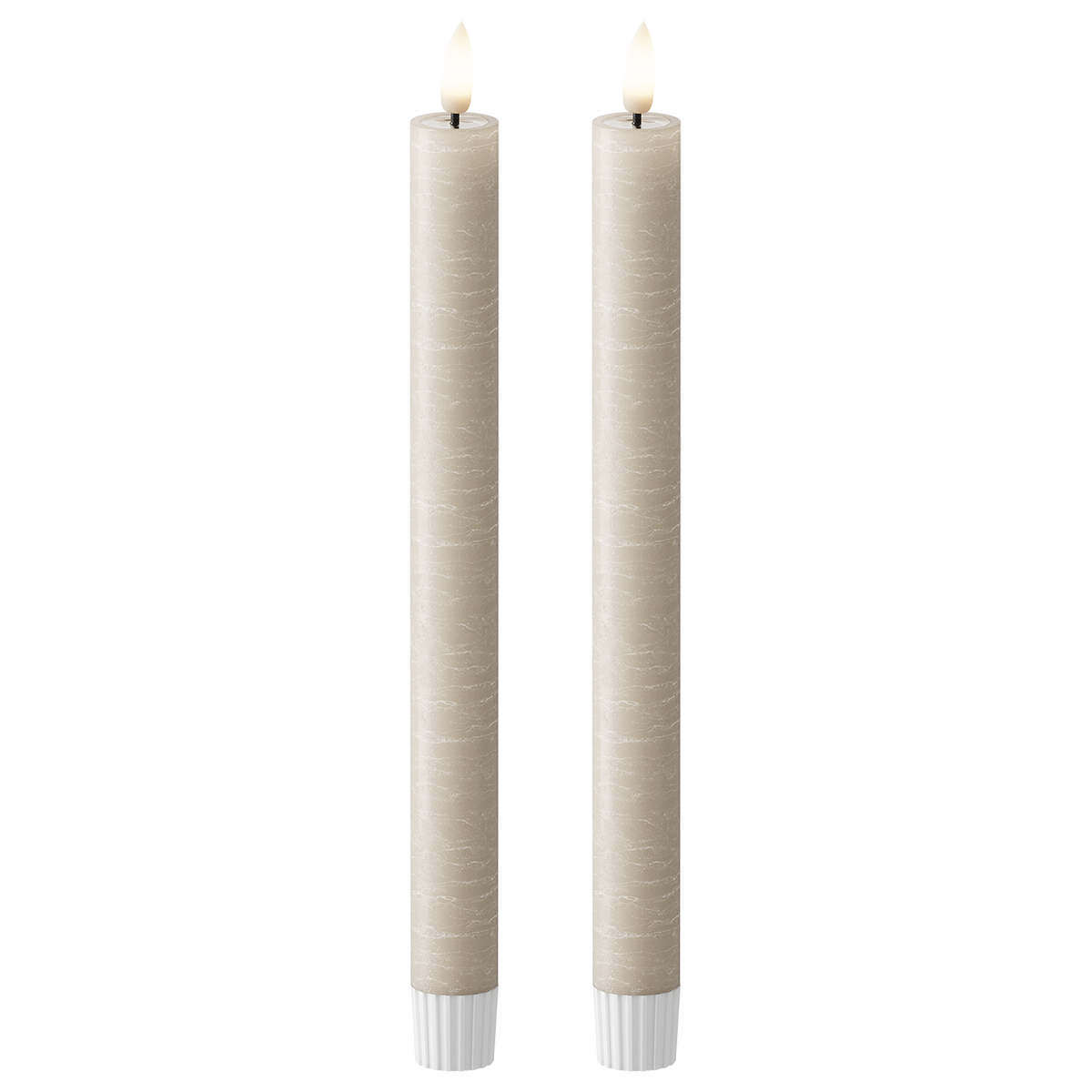 LED Dinner candle WetLook Ø 2.2 x 24.5 cm Sand