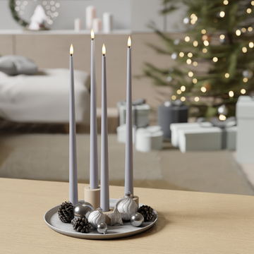 Deluxe Homeart LED Ljus Med Lack paket - Stövet blå - 4 stycken 38 cm 1