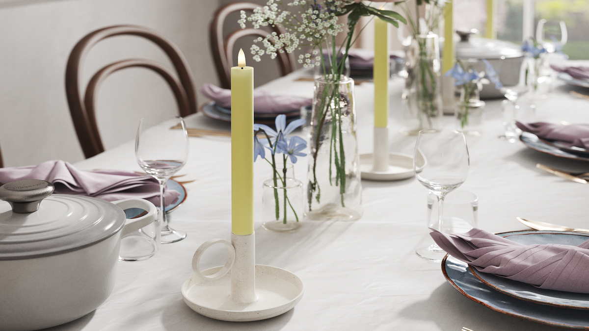Natural faith LED Dinner candle With Wetlook ™ design