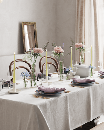 Spring Shiny Dinner candle package 38 cm (4 pcs.)