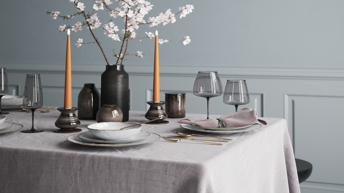 LED Shiny Dinner candle With lifelike LED flame