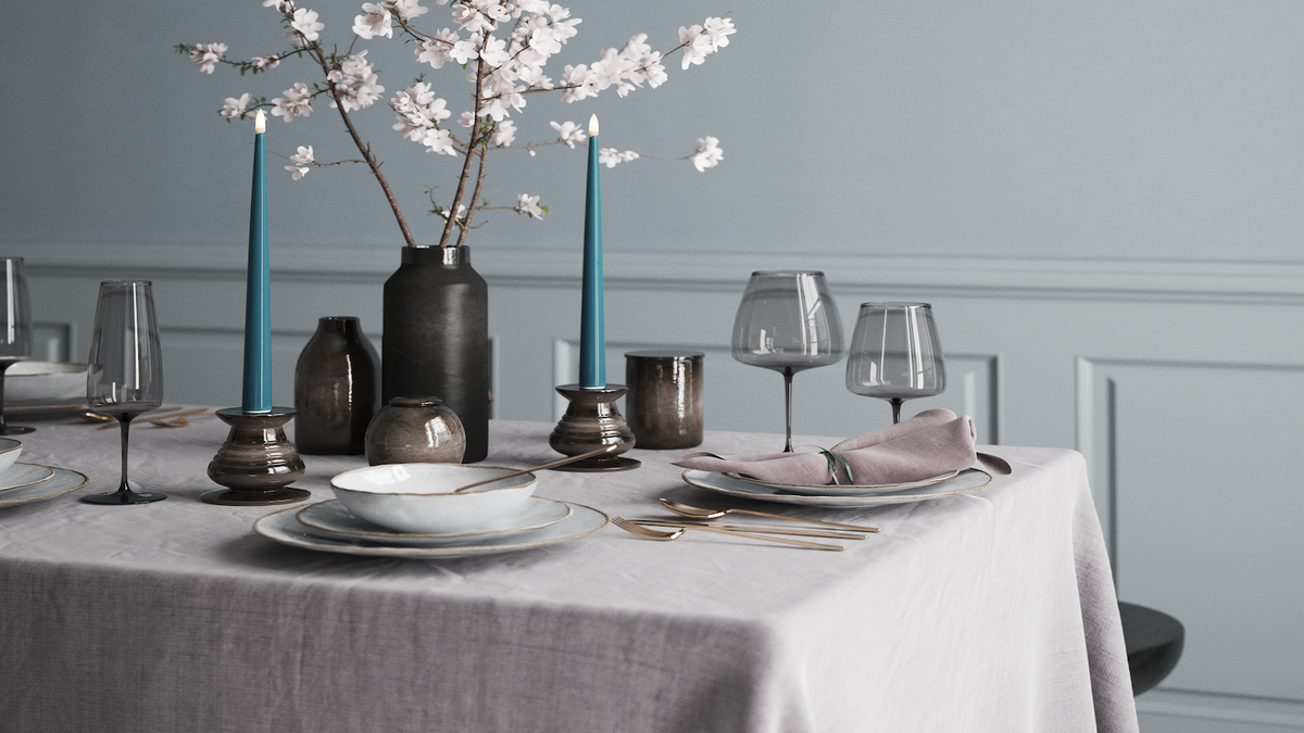 LED Shiny Dinner candle With lifelike LED flame