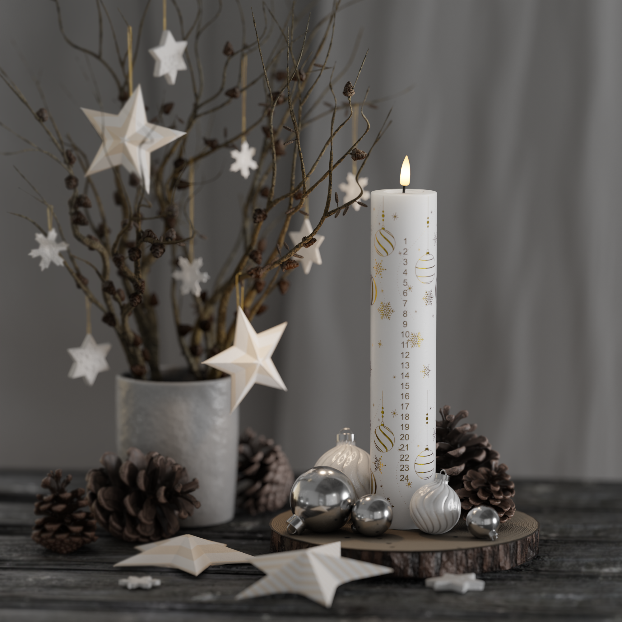 Deluxe Homeart Φως ημερολογίου LED - Χρυσά Χριστούγεννα 4