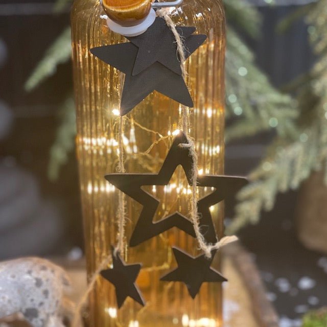 Corda decorativa com estrelas 1m"Preto" Deluxe Homeart 1