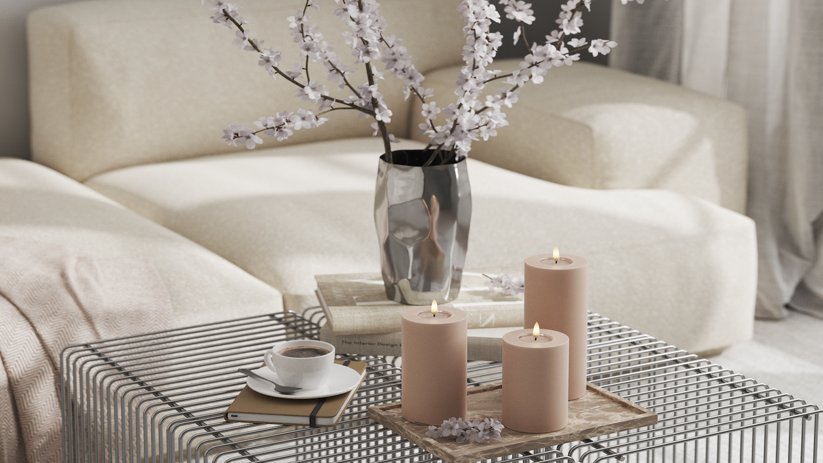LED Pillar candle With lifelike LED flame