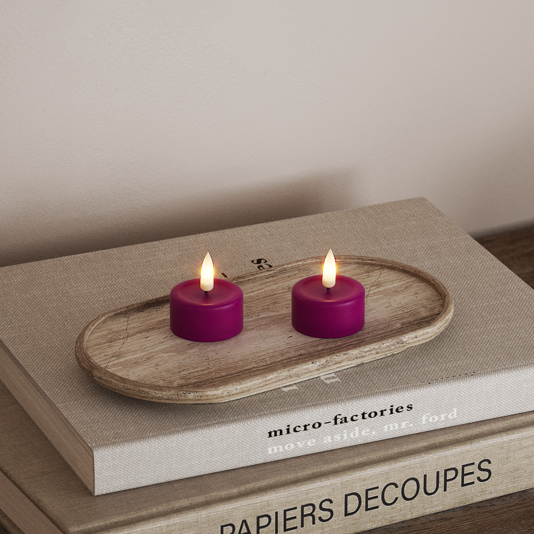 Deluxe Homeart LED Värmeljus 2 stycken Violet LED Värmeljus 4