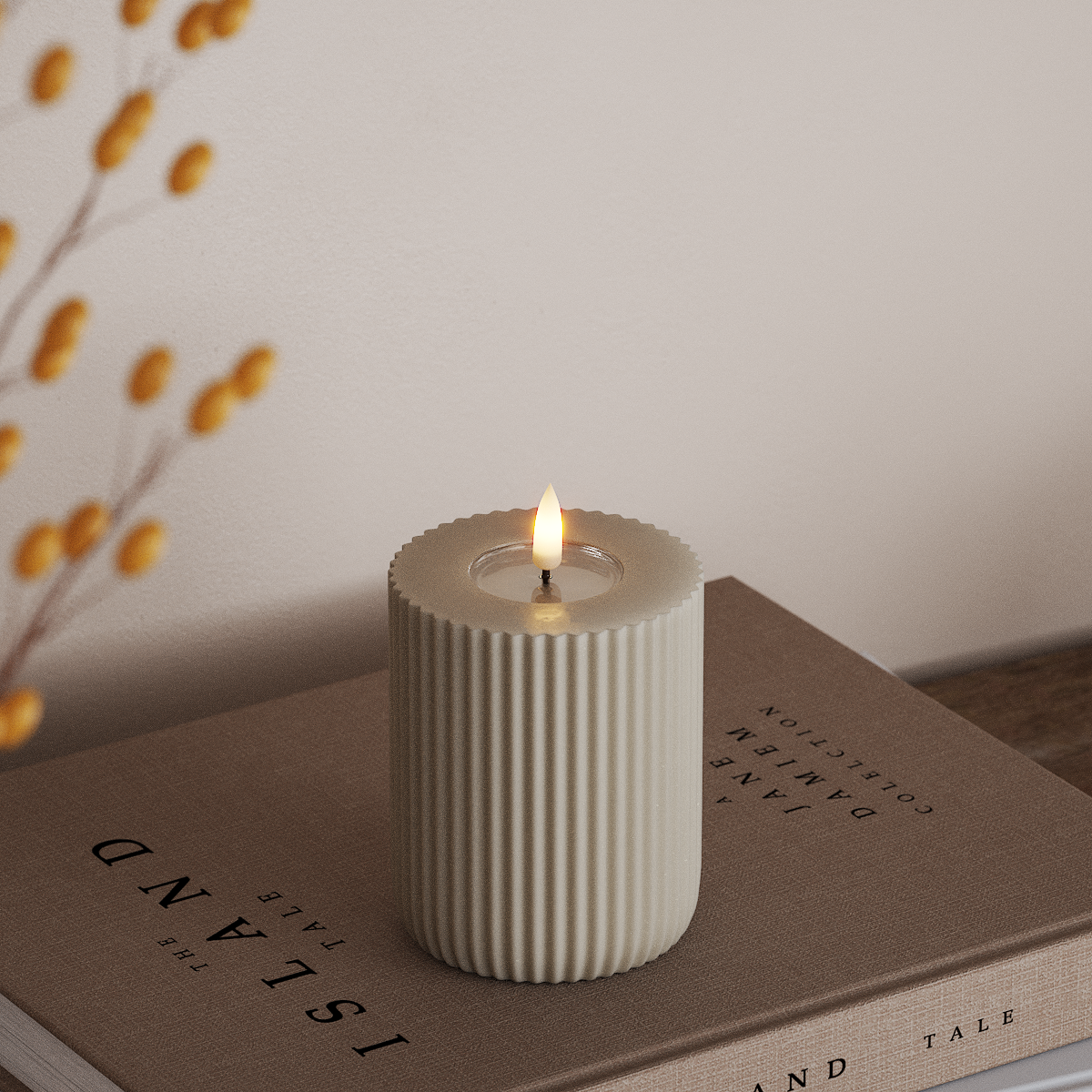 Deluxe Homeart Solid Stripe LED Block valgusti Ø 8 X 10 cm Liiva LED-i kuju 3