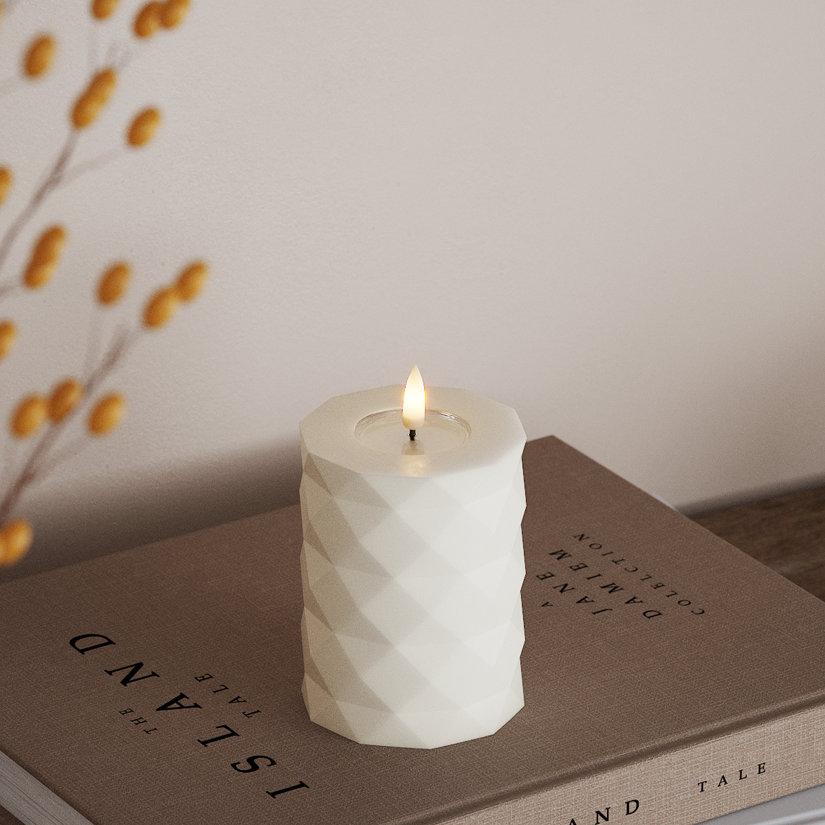 Deluxe Homeart Square Φωτιστικό μπλοκ LED Ø 7,5 x 10 cm Λευκό LED Square 3