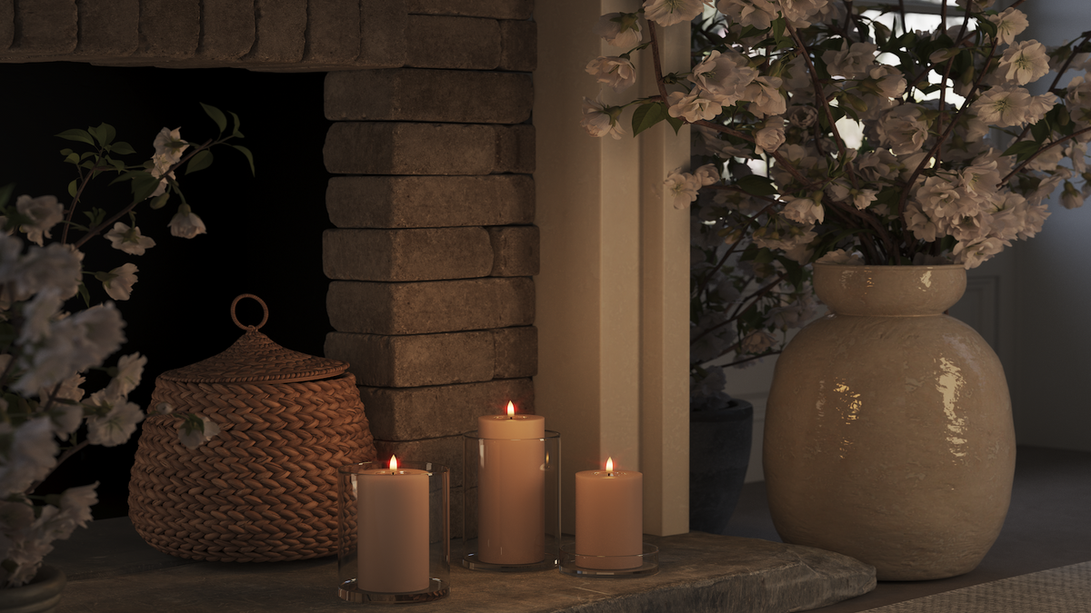 Practical timer function to your LED Pillar candle
