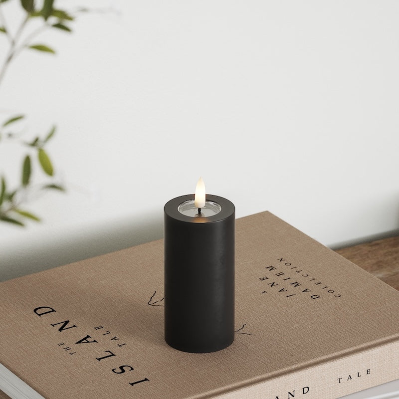 Deluxe Homeart LED Blokklys Ø 5 x 10 cm Sort