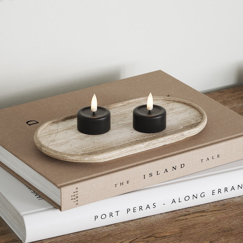 Deluxe Homeart LED Telys 2 stk. Sort