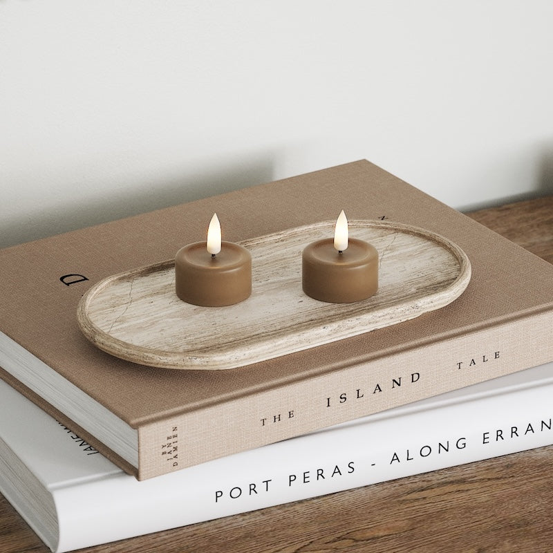 Deluxe Homeart LED Värmeljus 2 stycken Karamell