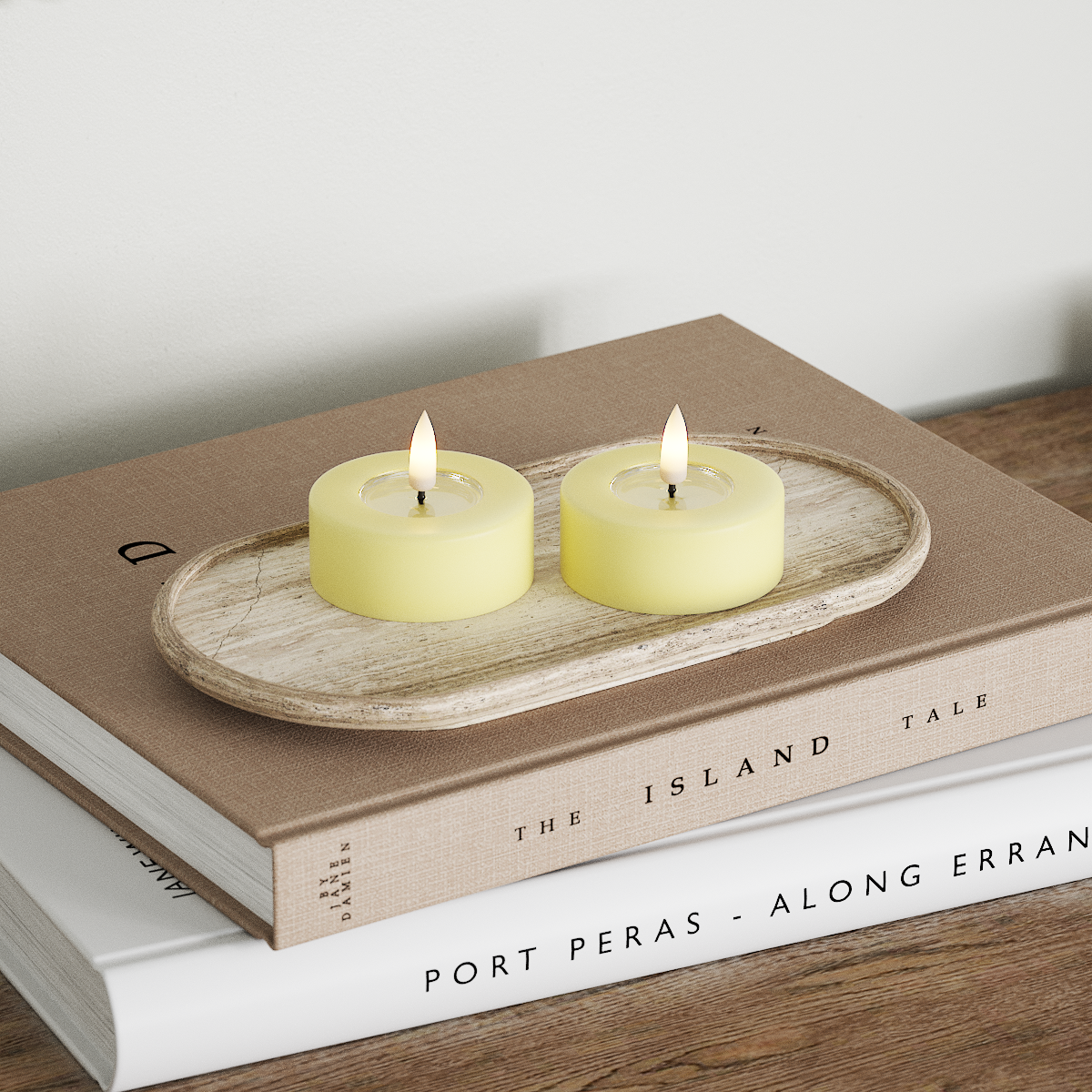 Deluxe Homeart Ρεσώ LED Jumbo 2 τεμ. Μεγάλο Ανοιχτό κίτρινο Φωτάκι τσαγιού LED jumbo 2