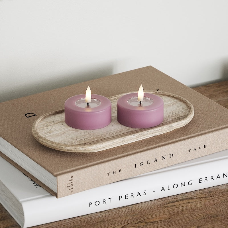 Deluxe Homeart LED Jumbo teeküünlad 2 tk. (Suur) Lavendel