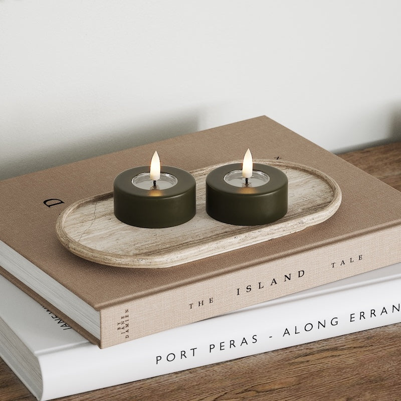 Deluxe Homeart LED Jumbo Värmeljus 2 stycken (stora) Bordeaux