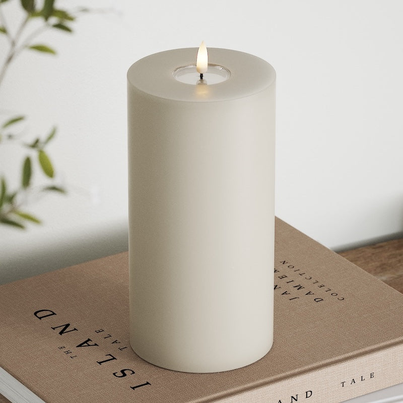 Deluxe Homeart LEDs Vela pilar Ø 10 x 20 cm Areia