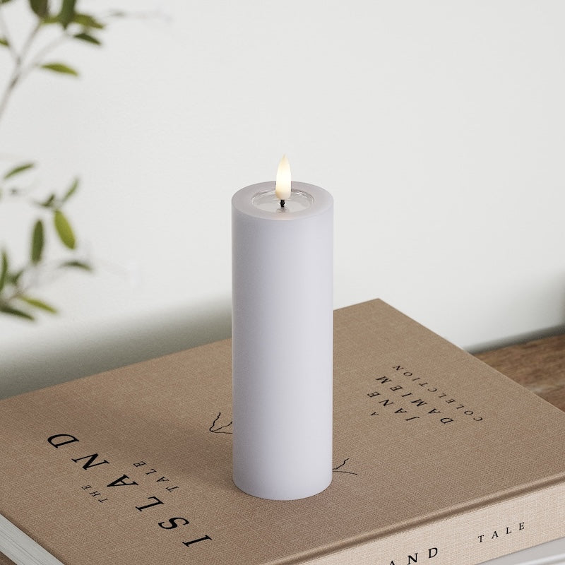 Deluxe Homeart Φωτιστικό μπλοκ LED Ø 5 x 15 cm Ξεθωριασμένο μπλε