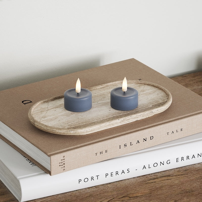 Deluxe Homeart LED Telys 2 stk. Isblå