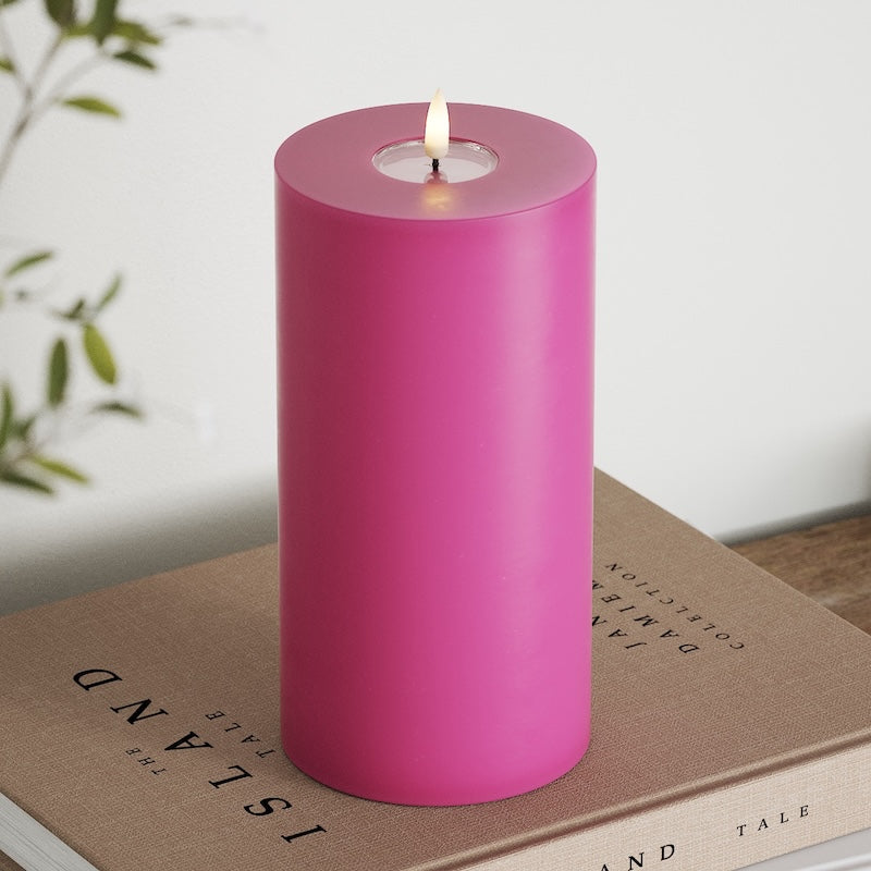 Deluxe Homeart LED Blokklys Ø 10 x 20 cm Magenta