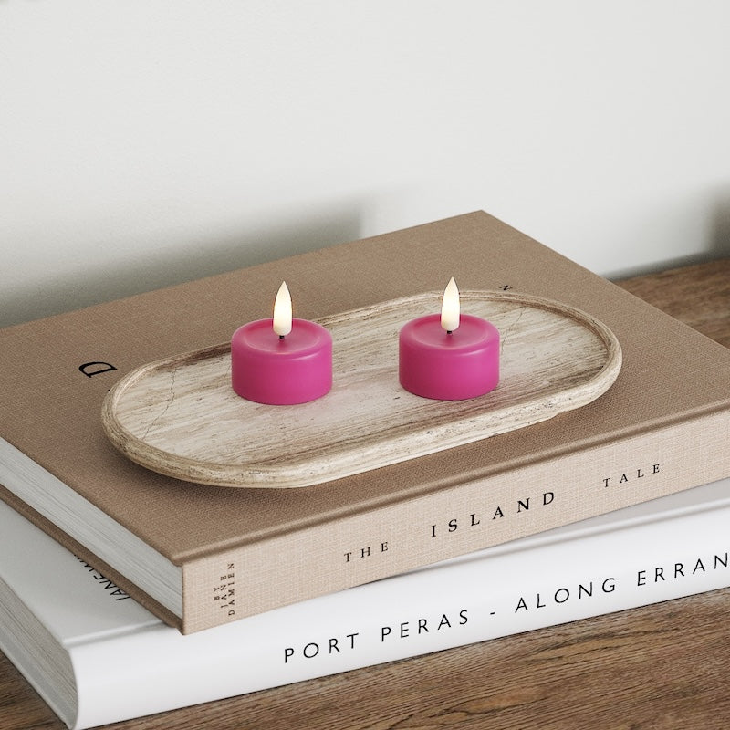 Deluxe Homeart LED čajová svíčka 2ks. Magenta