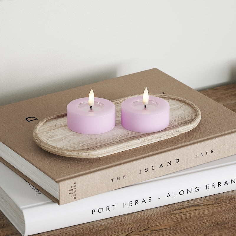 Deluxe Homeart LED Jumbo teeküünlad 2 tk. (Suur) Tumeroheline