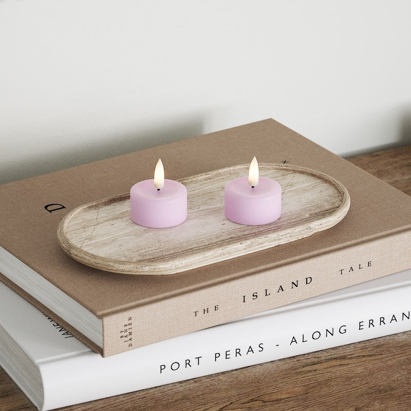 Deluxe Homeart Φωτιστικό τσαγιού LED 2 τεμ. Λεβάντα