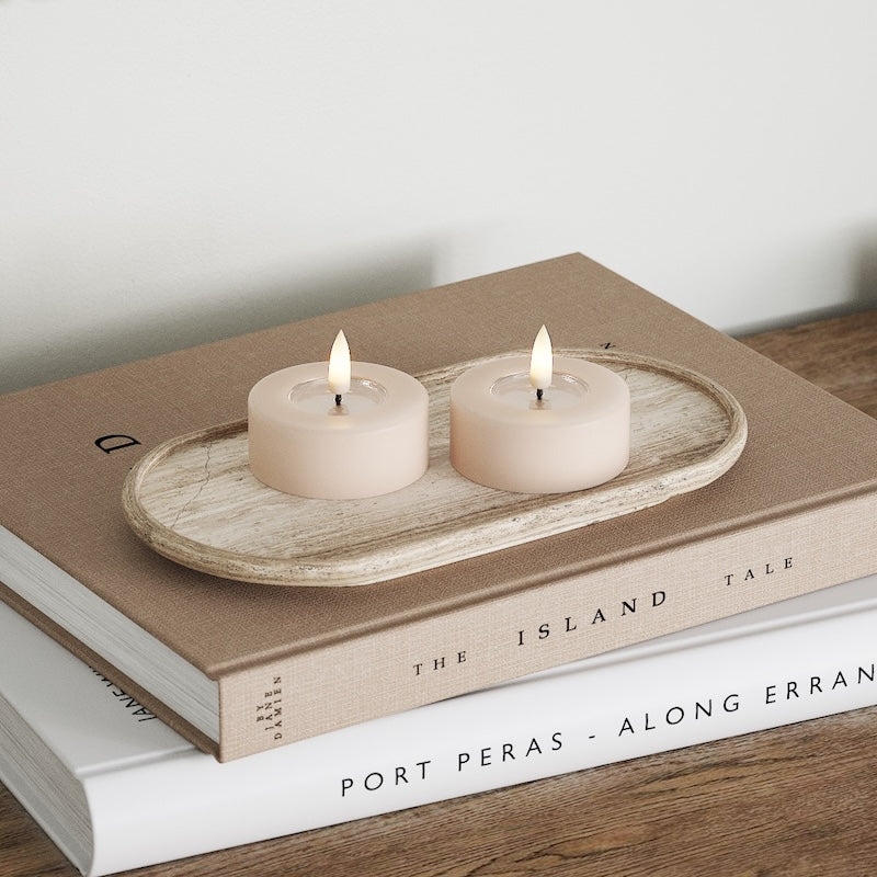 Deluxe Homeart LED Jumbo Fyrfadslys 2 stk. (Store) Bourgogne