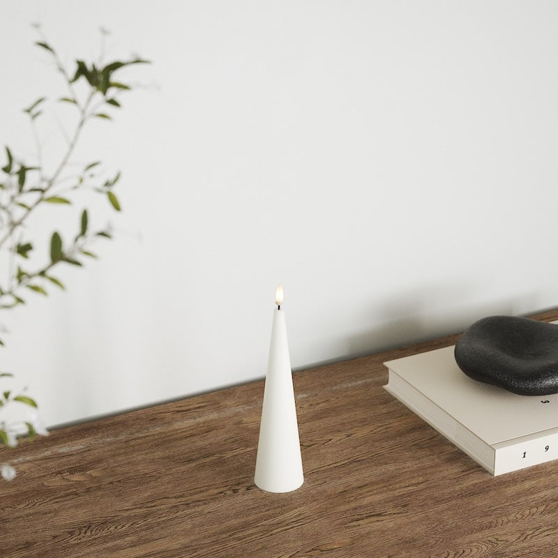 Deluxe Homeart Kon ljus D 5 x H 20 cm Vit