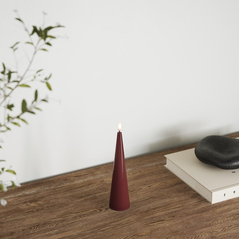 Deluxe Homeart Φωτιστικό κώνου D 5 x Υ 20 cm Μπορντό