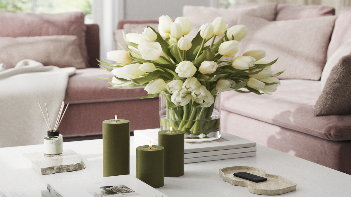 Practical timer function to your LED Pillar candle