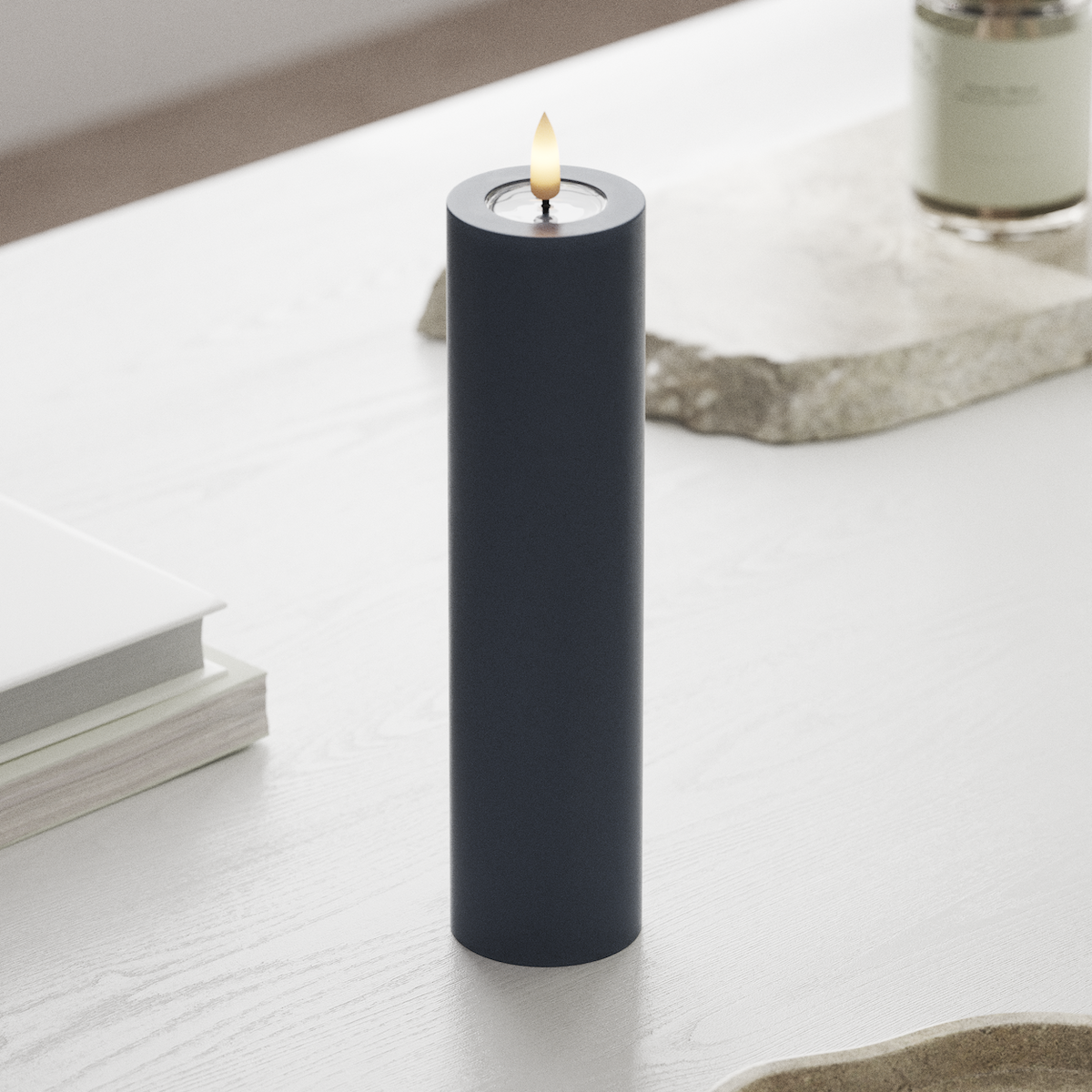 Deluxe Homeart LED Pillar candle Ø 5 x 20 cm Ice Blue LED Pillar candle 1
