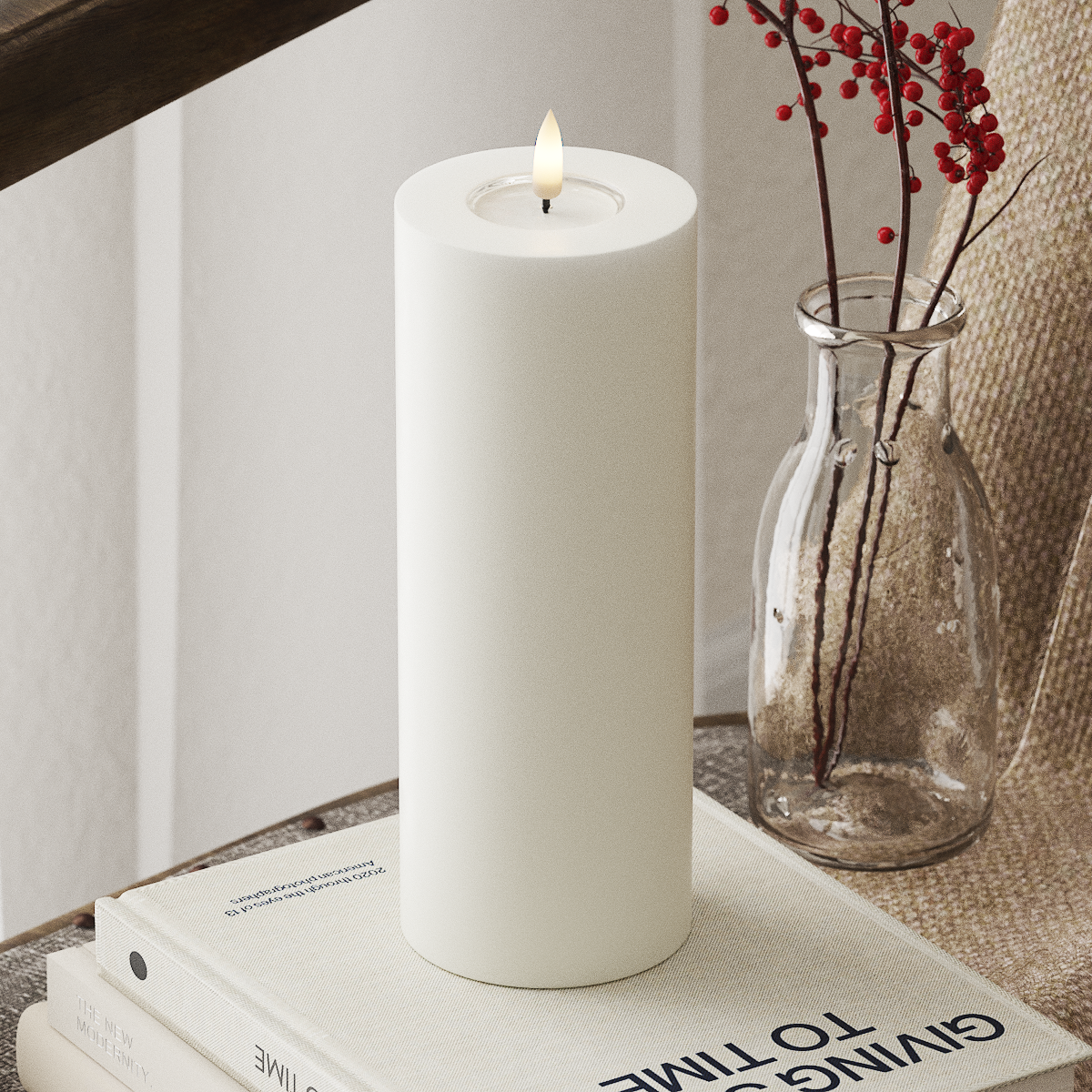 Deluxe Homeart LED blokové světlo Ø 7,5 x 20 cm Bílá LED blokové světlo 4