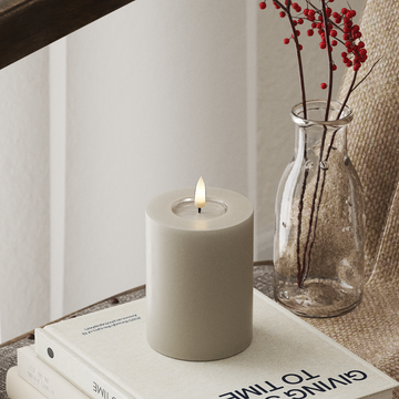 Deluxe Homeart Φωτιστικό μπλοκ LED Ø 7,5 x 10 cm Άμμος Φως μπλοκ LED 4