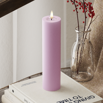 Deluxe Homeart LED Pillar candle Ø 5 x 20 cm Lavender LED Pillar candle 4