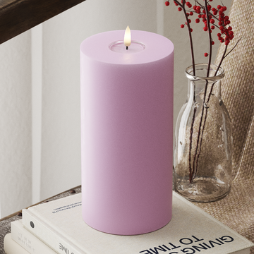 Deluxe Homeart LED Pillar candle Ø 10 x 20 cm Lavender LED Pillar candle 4