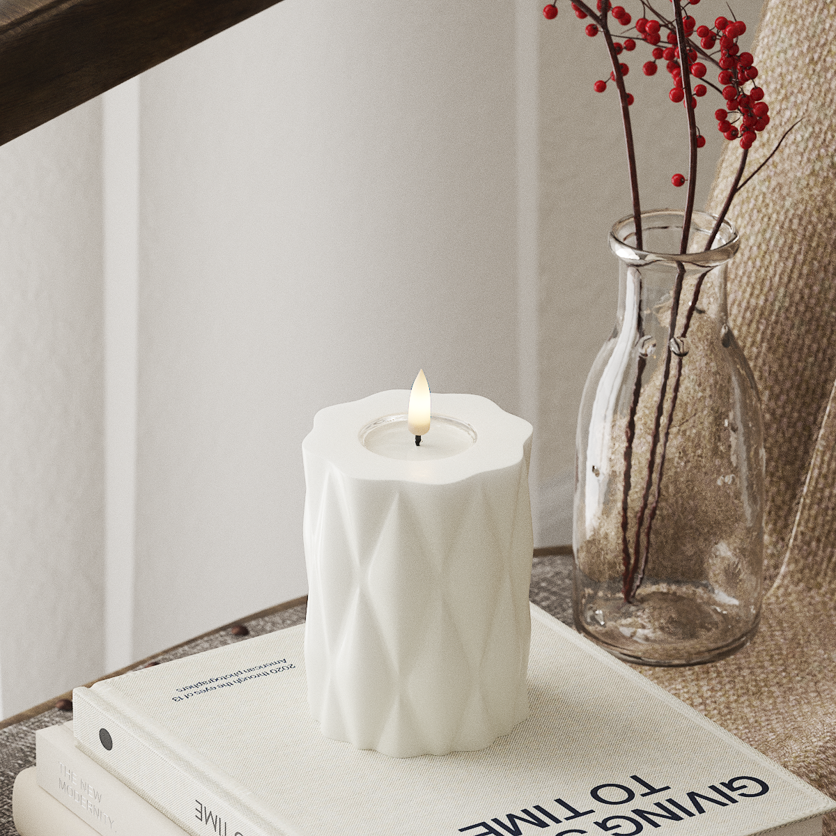 Deluxe Homeart Harlequin LED blokové světlo Ø 7,5 x 10 cm Bílá LED diody Harlequin 4