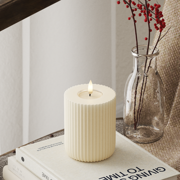 Deluxe Homeart Solid Stripe LED Blokové světlo Ø 8 X 10 cm Krémová Tvar LED 4